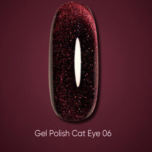 Dark gel polish Cat Eye 06, 10 ml