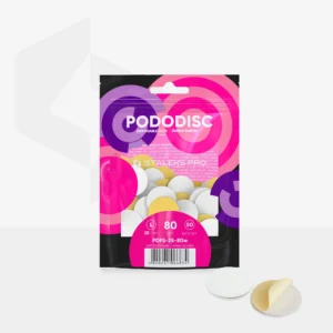 PDF-25-80w Wymienne pilniki białe na miękkiej bazie do dysku do pedicure Staleks PODODISC L EXPERT (50 szt) 80 Grit