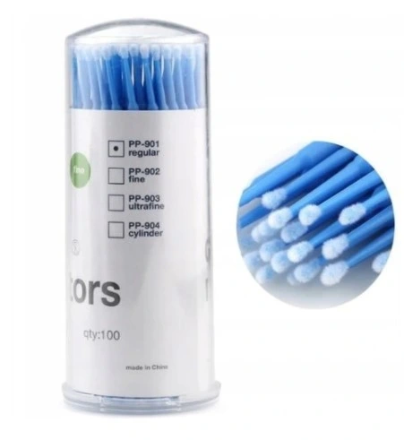 MIKRO-APLIKATORY-NIEBIESKIE-BEZWLOKIENKOWE-100szt