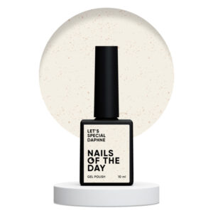 NAILSOFTHEDAY Let's special Daphne - mleczny ze złotymi płatkami lakier hybrydowy, 10 ml