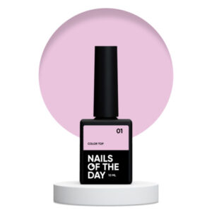 NAILSOFTHEDAY Color top 01 - delikatno-różowy top bez lepkiej warstwy, 10 ml