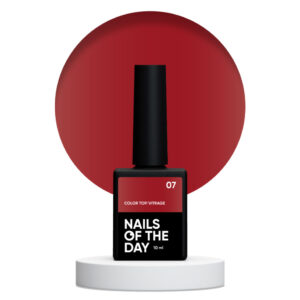 NAILSOFTHEDAY Color Top 07 - witrażowy czerwony top hybrydowy bez lepkiej warstwy, 10 ml