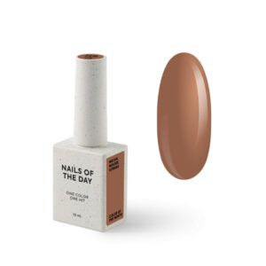 NAILSOFTHEDAY Color of the month February 2025 Mocha Mousse Vitrage - półprzezroczysty brązowy lakier hybrydowy, 10 ml