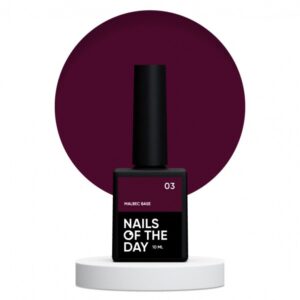 NAILSOFTHEDAY Malbec base 03 - witrażowa winno-czerwona baza hybrydowa, 10 ml