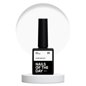NAILSOFTHEDAY Cover base NEW Milk 01 - półprzezroczysta chłodno-mleczna baza hybrydowa, 10 ml