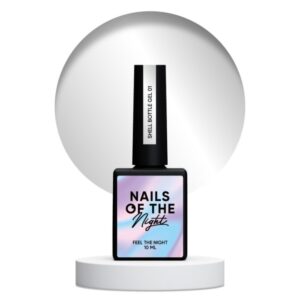NAILSOFTHENIGHT Shell Bottle gel 01 - biało-srebrny perłowy żel do wzmocnienia i naprawy, 10 ml