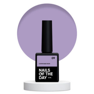 NAILSOFTHEDAY Cover Base Nude 09 - fioletowa, kamuflująca baza do paznokci, 10 ml