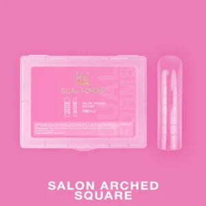Lunamoon Dual Nail Forms Salon Arched Square, 120 szt - kwadrat